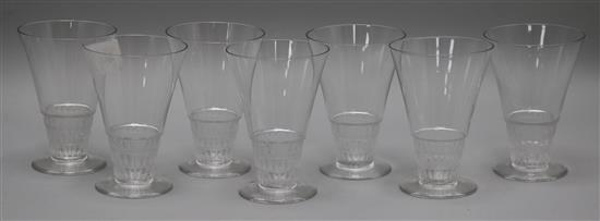 Seven Lalique glasses